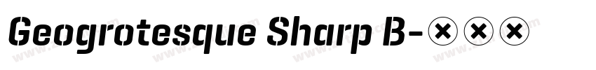 Geogrotesque Sharp B字体转换